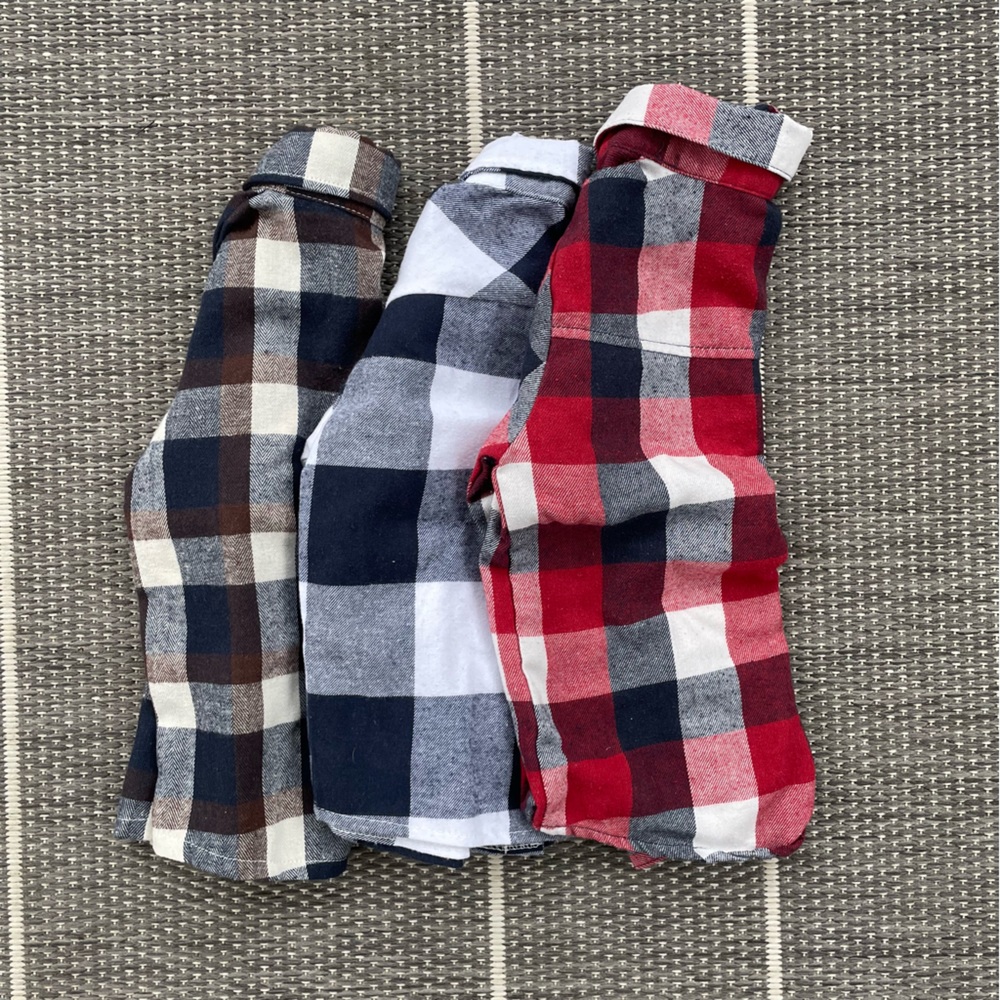 Bundle of 3 Toddler Boy Flannel Button Downs